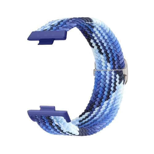Gewebtes Nylonarmband for Huawei Watch Fit3 Fit4 Fit4Pro. Spezialisierte Anschlüsse. Band ersetzt atmungsaktives Sportarmband.(Colorful blue,For fit 3) von WUURAA