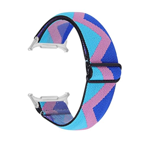 Gewebtes Nylonarmband for Samsung Galaxy Watch 8 40mm 44mm Armband for GALAXY 8classic 46mm Elastisches Sportarmband(1#(Silver)) von WUURAA