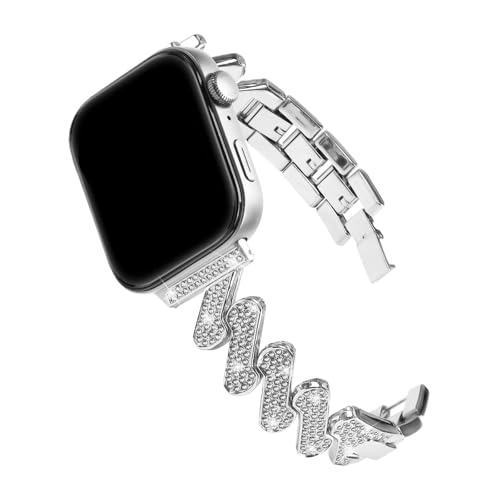 Glänzendes Edelstahlarmband for Huawei Watch Fit3 Fit4 Fit4Pro Ersetzen Sie das modische Metallarmband in Z-Form(Silver,For fit 4 pro) von WUURAA
