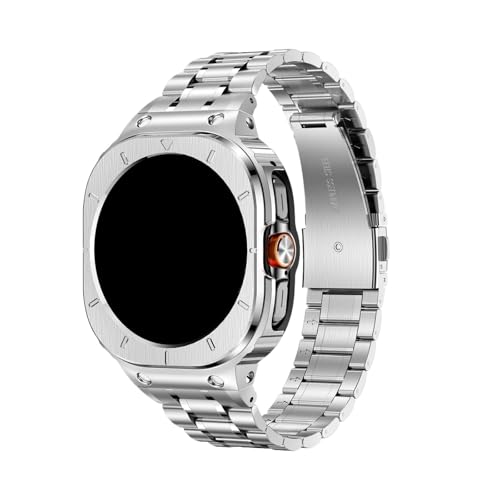 Integriertes Armband aus 316L-Edelstahlgehäuse for Samsung Galaxy Watch 8 Ultra2/7 Ultra 47 mm, ersetztes Armbandgehäuse(Silver,For Watch Ultra2(2025)) von WUURAA