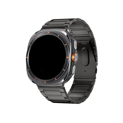 WUURAA Titan Armband für Samsung Galaxy Watch Ultra & GALAXY WATCH 7 ULTRA 47MM (Titanium Grey, Silver Connector) von WUURAA