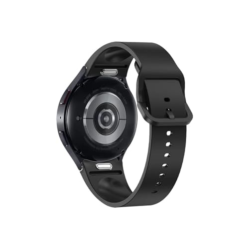 Kautschukarmband for Samsung Galaxy Watch 4/5/6 44 mm 40 mm 5Pro 45 mm Zubehör Silikonarmband Correa 6 Classic 43 mm 47 mm Band (Color : Black, Size : For Galaxy Watch 6 44mm) von WUURAA