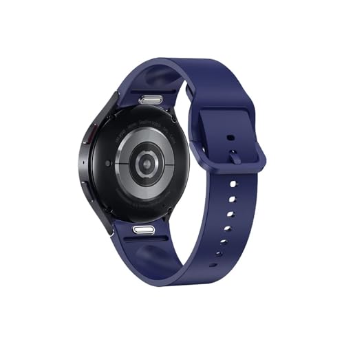 Kautschukarmband for Samsung Galaxy Watch 4/5/6 44 mm 40 mm 5Pro 45 mm Zubehör Silikonarmband Correa 6 Classic 43 mm 47 mm Band (Color : Midnight blue, Size : For Galaxy Watch 6 44mm) von WUURAA