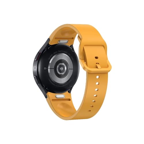 Kautschukarmband for Samsung Galaxy Watch 4/5/6 44 mm 40 mm 5Pro 45 mm Zubehör Silikonarmband Correa 6 Classic 43 mm 47 mm Band (Color : Yellow, Size : For Galaxy Watch 6 44mm) von WUURAA