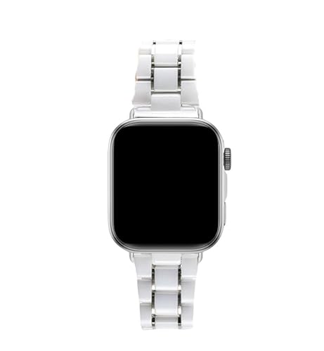 Keramik-Metall-Schmetterlingsschnalle for Huawei Watch Fit3 Fit4 Fit4Pro Männer Frauen ersetzen Armband Correa(White silver,For Fit 4 Pro) von WUURAA