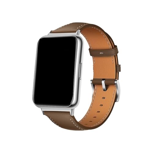 Lederarmband for Huawei Watch Fit 2 3 4 Pro Armband for Huawei Fit4 Fit4Pro Fit3 Fit2 Männer Frauen ersetzen Sportgürtel(Brown,For Fit 3) von WUURAA