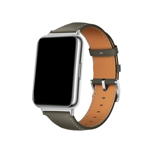 Lederarmband for Huawei Watch Fit 2 3 4 Pro Armband for Huawei Fit4 Fit4Pro Fit3 Fit2 Männer Frauen ersetzen Sportgürtel(Grey,For FIT 4) von WUURAA