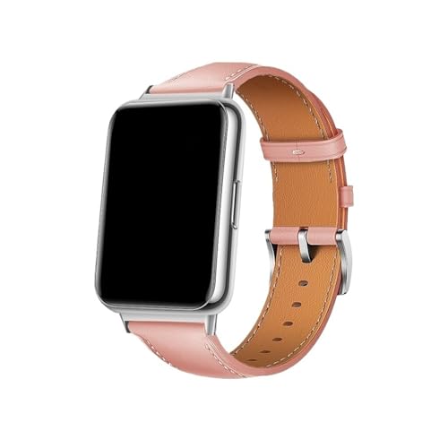 Lederarmband for Huawei Watch Fit 2 3 4 Pro Armband for Huawei Fit4 Fit4Pro Fit3 Fit2 Männer Frauen ersetzen Sportgürtel(Pink,For Fit2) von WUURAA