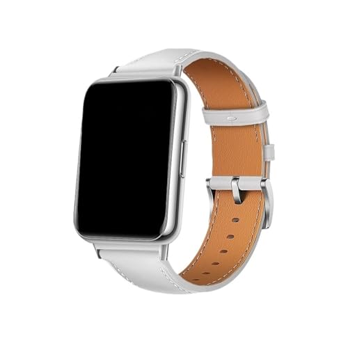 Lederarmband for Huawei Watch Fit 2 3 4 Pro Armband for Huawei Fit4 Fit4Pro Fit3 Fit2 Männer Frauen ersetzen Sportgürtel(White,For Fit 3) von WUURAA