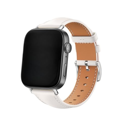 Lederarmband for Huawei Watch Fit 3 Exklusives Anschlussband, for Watch Fit 3 Armband Armbandband Zubehör(Off white) von WUURAA