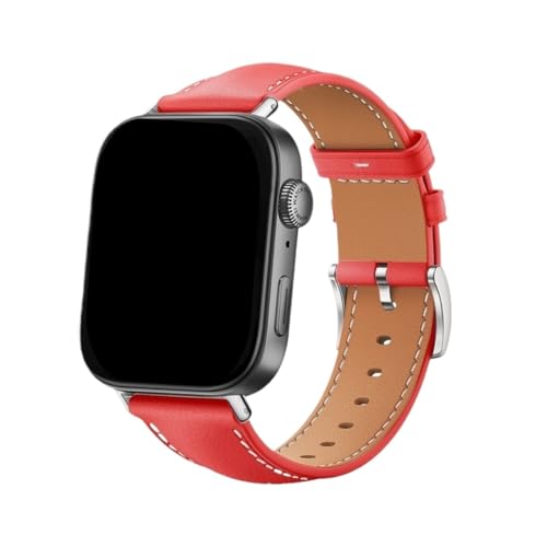 Lederarmband for Huawei Watch Fit3 Fit4 Fit4Pro Sportarmband for Huawei Fit 4/4/Pro Männer Frauen Bandgürtel ersetzen(Red,For fit 4) von WUURAA