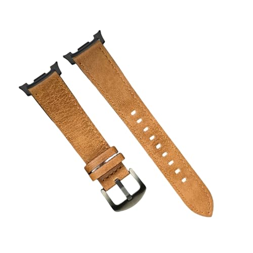 Lederarmband for Samsung Galaxy Watch 8 Classic/7 Ultra 47mm Loop Sport, ersetztes Band for Galaxy watch8 40 44mm Ultra2(YBrBB,For Watch 8Classic) von WUURAA