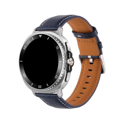 Lederband for Samsung Galaxy Watch 8 40MM 44MM 8Classic 46MM Armband for Galaxy Ultra 2025 Ersatzband(Blue,For Watch Ultra 47mm) von WUURAA