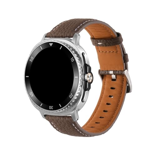 Lederband for Samsung Galaxy Watch 8 40MM 44MM 8Classic 46MM Armband for Galaxy Ultra 2025 Ersatzband(Deep Brown,For Watch Ultra 47mm(2025)) von WUURAA