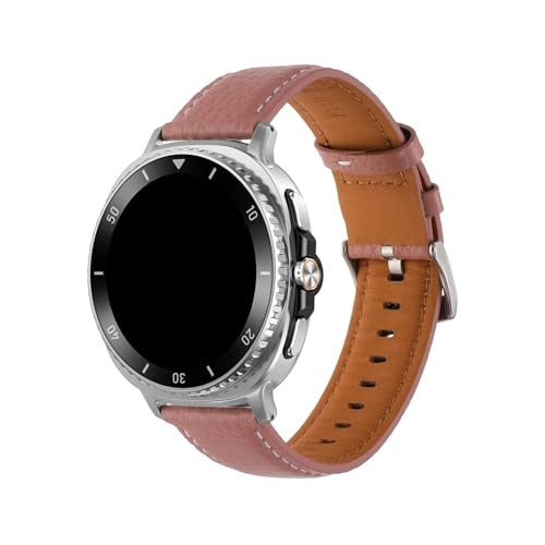 Lederband for Samsung Galaxy Watch 8 40MM 44MM 8Classic 46MM Armband for Galaxy Ultra 2025 Ersatzband(Pink,For Watch 8 40mm) von WUURAA