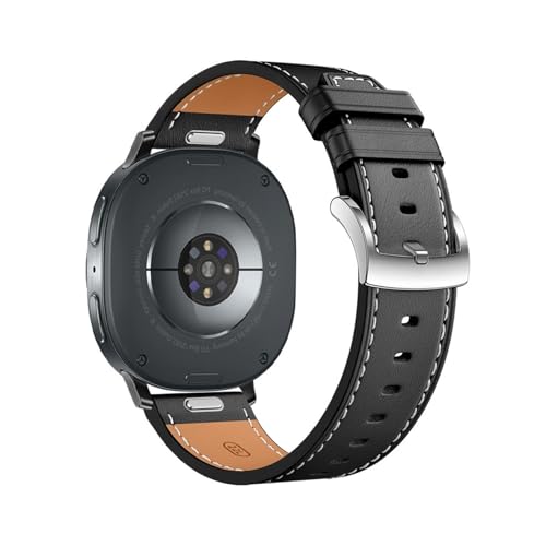 Lederband for Samsung Galaxy Watch 8Classic 46mm Ersatzband Armband for Galaxy 8 44mm 40mm Armband Correa(Black-S,For Watch 8 40mm) von WUURAA