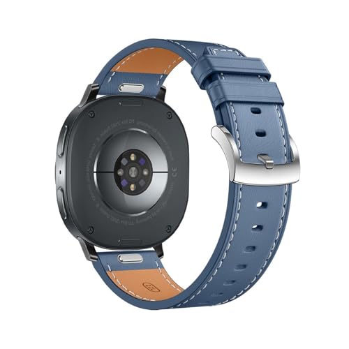 Lederband for Samsung Galaxy Watch 8Classic 46mm Ersatzband Armband for Galaxy 8 44mm 40mm Armband Correa(Blue-B,For 8 Classic 46mm) von WUURAA