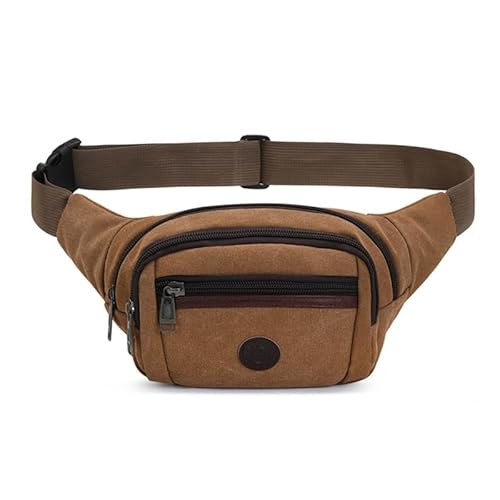 Männer Leinwand Taille Fanny Pack Geld Gürtel Schulter Tasche Reise Brieftasche Hüfte Bum Crossbody Geldbörse Brust Telefon Beutel Sport Taille Taschen Für Frauen von WUURAA