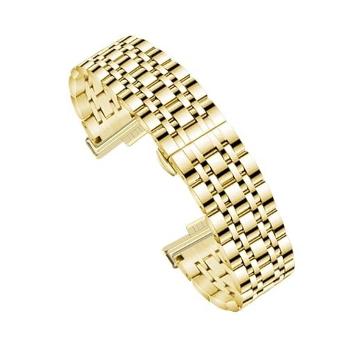 Metallarmband for Huawei Watch Fit 3 4 4Pro Edelstahlarmband Armband for FIT 4/Pro Männer Frauen Ersatzband(Gold,For Fit 3) von WUURAA
