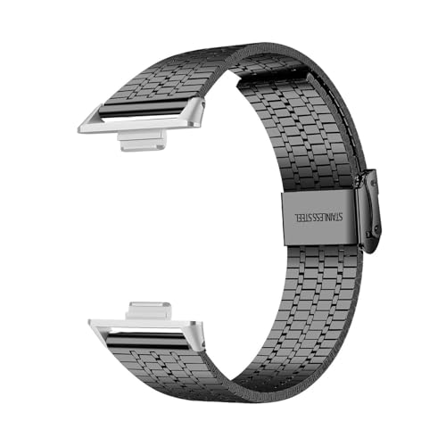 Metallarmband for Huawei Watch Fit3 Fit4 Fit4Pro Edelstahlarmband(Black S,For Fit 4 Pro) von WUURAA
