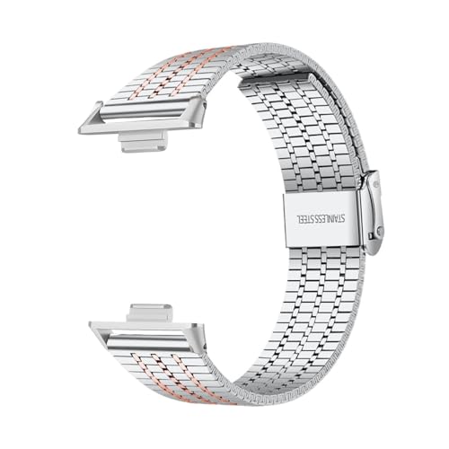 Metallarmband for Huawei Watch Fit3 Fit4 Fit4Pro Edelstahlarmband(SilverRG S,For Fit 4 Pro) von WUURAA