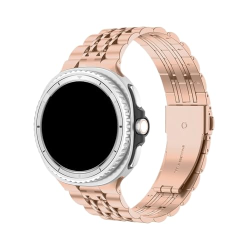 Metallarmband for Samsung Galaxy Watc 8 40mm 44mm Edelstahlarmband Armband for Galaxy 8 Classic 46mm Band Correa(Rose gold,For Watch 8 44mm) von WUURAA