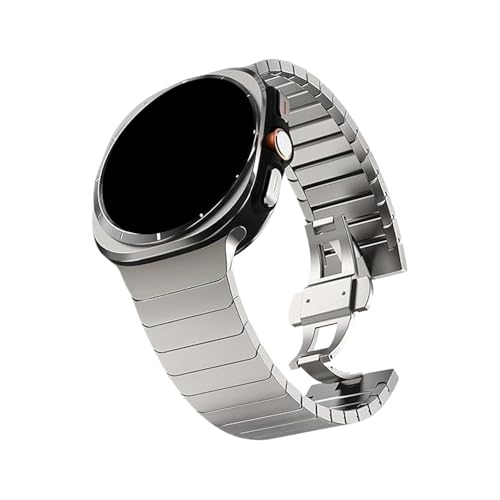 Metallarmband for Samsung Galaxy Watch FE 7 6 5 4 Edelstahlarmband for SAMSUNG WATCH7 ULTRA 47MM Ersetztes Band(Titanium,For Galaxy 4 44mm 40mm) von WUURAA