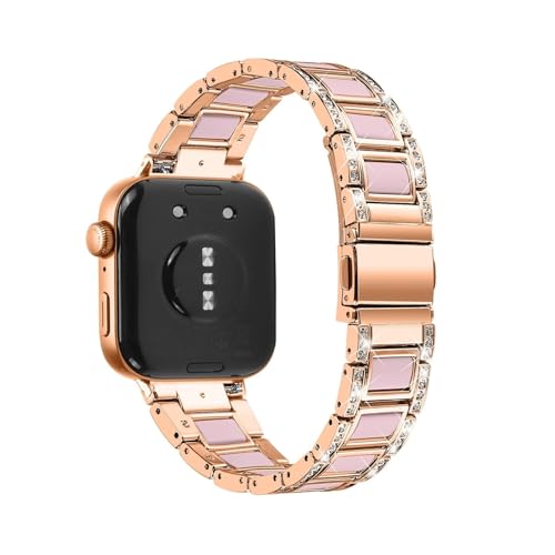 Metallharzband for Huawei Watch Fit4Pro Fit4 Fit3. Spezialanschlüsse ersetzen Edelstahlarmband.(Rose Gold Pink,For Fit 3) von WUURAA