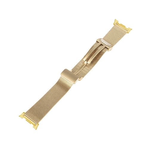 Milan-Armband aus Edelstahl for Samsung Galaxy Watch 8Classic 46mm, atmungsaktives Correa-Armband for Galaxy 8 44mm 40mm Band(Golden,For 8 Classic 46mm) von WUURAA