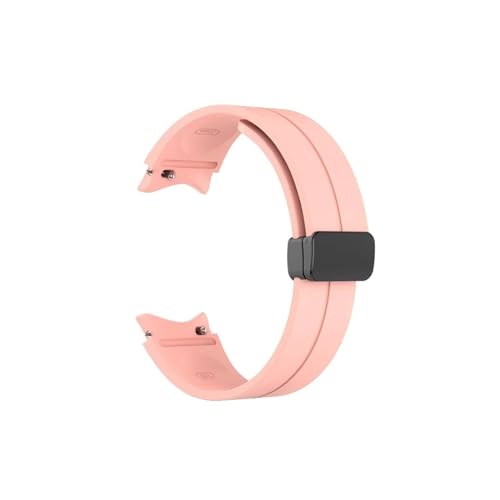 No Gap Silikonarmband for Samsung Galaxy Watch 5/4 40 mm 44 mm 5 Pro 45 mm Armband for Watch 4 Classic Gürtel (Color : Pink, Size : For Galaxy Watch 5 44mm) von WUURAA