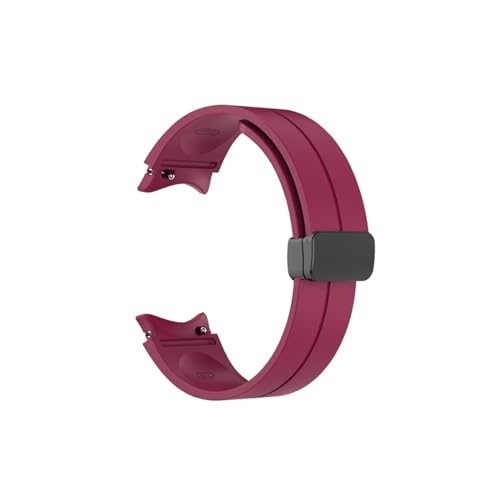 No Gap Silikonarmband for Samsung Galaxy Watch 5/4 40 mm 44 mm 5 Pro 45 mm Armband for Watch 4 Classic Gürtel (Color : Wine red, Size : For Watch 4 Classic 46mm) von WUURAA