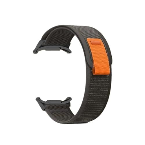 No Gaps Band Leichtes Nylon-Loop-Armband for Samsung Galaxy Watch 7 Ultra Armband ts for Galaxy 7 ULTRA 47MM Sport(Black Grey) von WUURAA