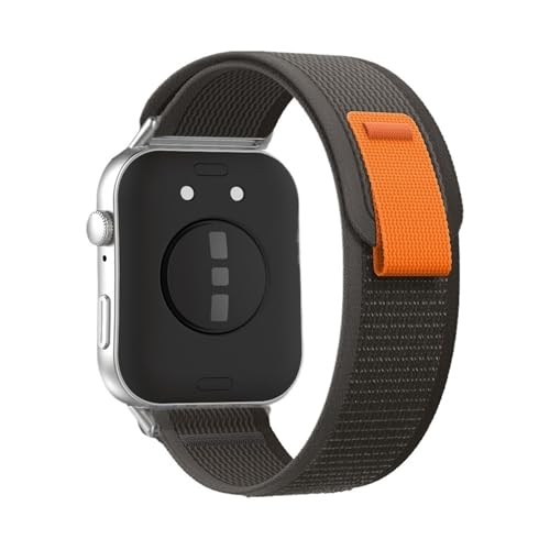 Nylon Loop Sportarmband for Huawei Watch Fit3 Fit4 Fit4Pro Spezialverbinder Band Ersatz Atmungsaktives Armband(Black gray,For FIT 4) von WUURAA