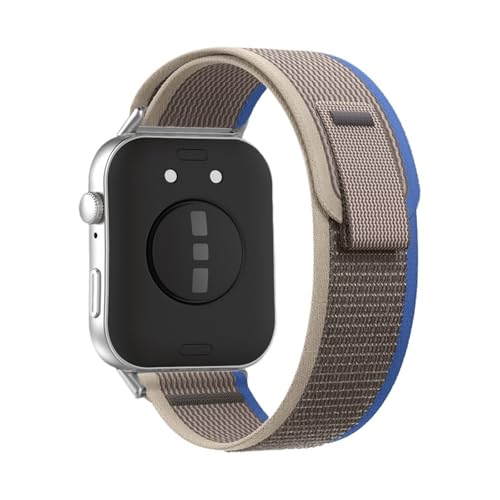 Nylon Loop Sportarmband for Huawei Watch Fit3 Fit4 Fit4Pro Spezialverbinder Band Ersatz Atmungsaktives Armband(Blue gray,For FIT 4) von WUURAA
