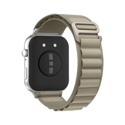 Nylon Loop Sportarmband for Huawei Watch Fit3 Fit4 Fit4Pro Spezialverbinder Band Ersatz Atmungsaktives Armband(Olive,For FIT3) von WUURAA