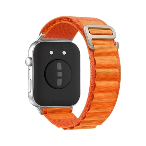 Nylon Loop Sportarmband for Huawei Watch Fit3 Fit4 Fit4Pro Spezialverbinder Band Ersatz Atmungsaktives Armband(Orange,For fit 4 pro) von WUURAA