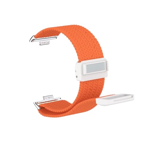 Nylon Loop Sportarmband for Huawei Watch Fit3 Fit4 Fit4Pro Spezialverbinder Band ersetzen Elastizitätsarmband(10 Orange,For fit 4 pro) von WUURAA