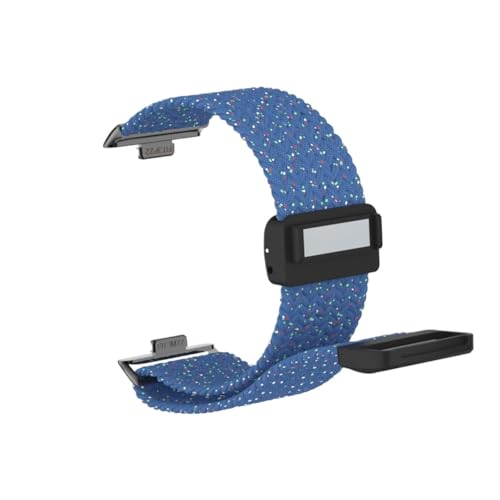 Nylon Loop Sportarmband for Huawei Watch Fit3 Fit4 Fit4Pro Spezialverbinder Band ersetzen Elastizitätsarmband(16 Color Dot Blue,For fit 4 pro) von WUURAA