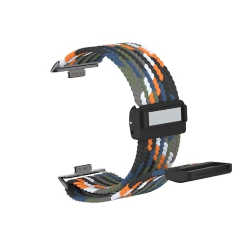 Nylon Loop Sportarmband for Huawei Watch Fit3 Fit4 Fit4Pro Spezialverbinder Band ersetzen Elastizitätsarmband(29 Denim,For fit 4 pro) von WUURAA