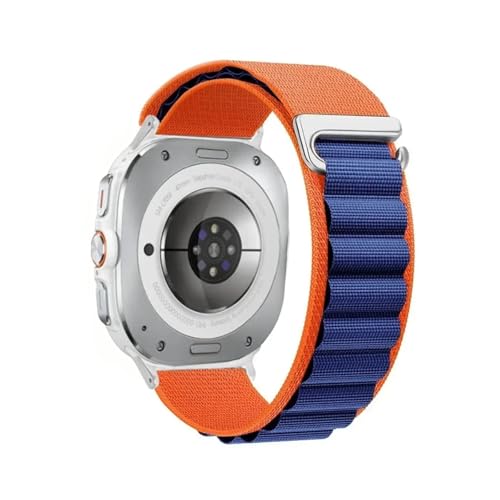 Nylon Loop Strap for Samsung Galaxy Watch8-7 Ultra 47mm Armband for Samsung Galaxy Ultra2 2025 Band Zubehör(3 Orange blue,For Watch Ultra 47mm) von WUURAA