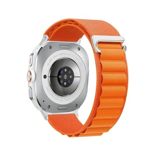 Nylon Loop Strap for Samsung Galaxy Watch8-7 Ultra 47mm Armband for Samsung Galaxy Ultra2 2025 Band Zubehör(30 Orange,For Watch Ultra 47mm) von WUURAA