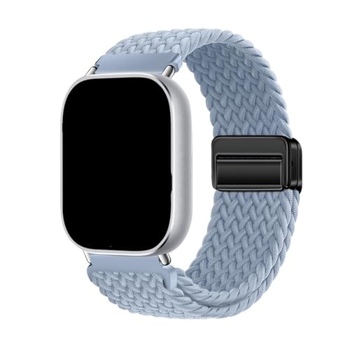 Nylon gewebtes, atmungsaktives Sportarmband for Huawei Watch Fit 3 4 4Pro Armband for Huawei Fit4/Fit4pro austauschbares Band(Light blue,For Fit4/4Pro) von WUURAA