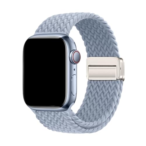 Nylon gewebtes, atmungsaktives Sportarmband for Huawei Watch Fit 3 4 4Pro Armband for Huawei Fit4/Fit4pro austauschbares Band(Mist Blue,For Fit 3) von WUURAA