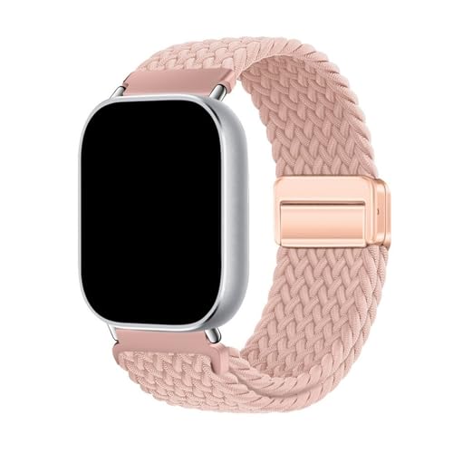 Nylon gewebtes, atmungsaktives Sportarmband for Huawei Watch Fit 3 4 4Pro Armband for Huawei Fit4/Fit4pro austauschbares Band(Sand Pink,For Fit4/4Pro) von WUURAA