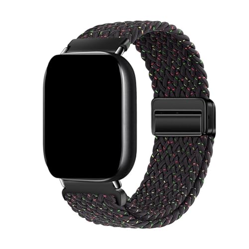 Nylon gewebtes, atmungsaktives Sportarmband for Huawei Watch Fit 3 4 4Pro Armband for Huawei Fit4/Fit4pro austauschbares Band(Starlight Black,For Fit 3) von WUURAA