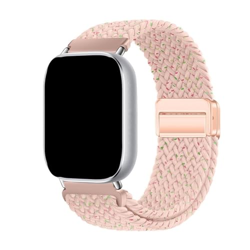 Nylon gewebtes, atmungsaktives Sportarmband for Huawei Watch Fit 3 4 4Pro Armband for Huawei Fit4/Fit4pro austauschbares Band(Starlight powder,For Fit4/4Pro) von WUURAA