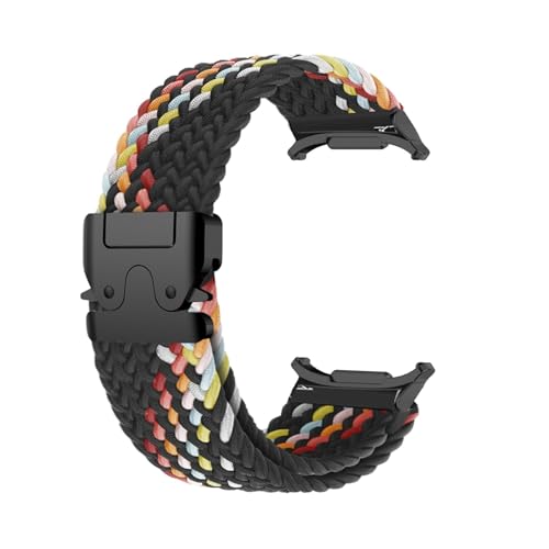 Nylonbänder for Samsung Galaxy Watch 7 Ultra 47 mm Fallschirmarmband Correa for WATCH ULTRA Keine Lücken Quick Fit Armband(BRainbowB-B) von WUURAA