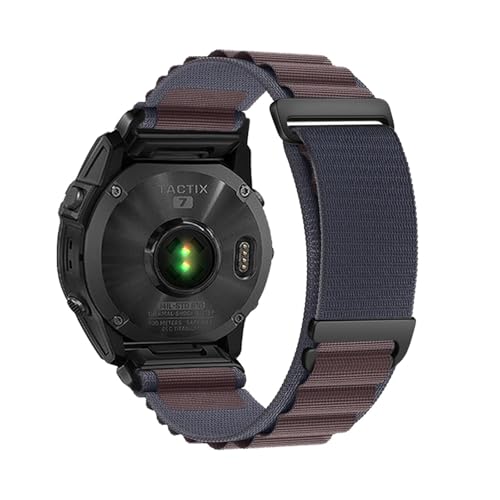 QuickFit 20/22/26mm gewebtes Nylonband for Garmin Fenix ​​8 47mm 51mm E 7 7X 6 6X 5 5X Plus/Enduro 3/Epix Pro Gen 2 Armband(Indigo,20mm) von WUURAA