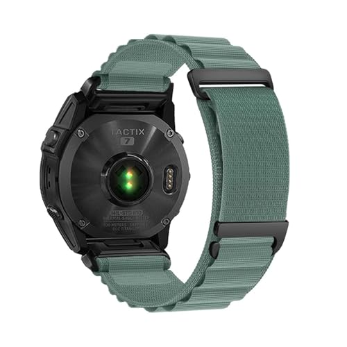 QuickFit 20/22/26mm gewebtes Nylonband for Garmin Fenix ​​8 47mm 51mm E 7 7X 6 6X 5 5X Plus/Enduro 3/Epix Pro Gen 2 Armband(Pine Green,26mm) von WUURAA
