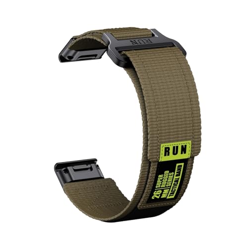 QuickFit 22mm 26mm breites Nylonband for Garmin Fenix 8 ​​7 7X Pro 6 6X 5 5X Plus Instinctive 2 Armband ersetzen Band Correa(AG,Quick 22mm) von WUURAA